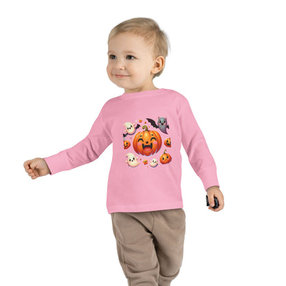 Pumpkins, Bats & Ghosts Toddler Long Sleeve Tee