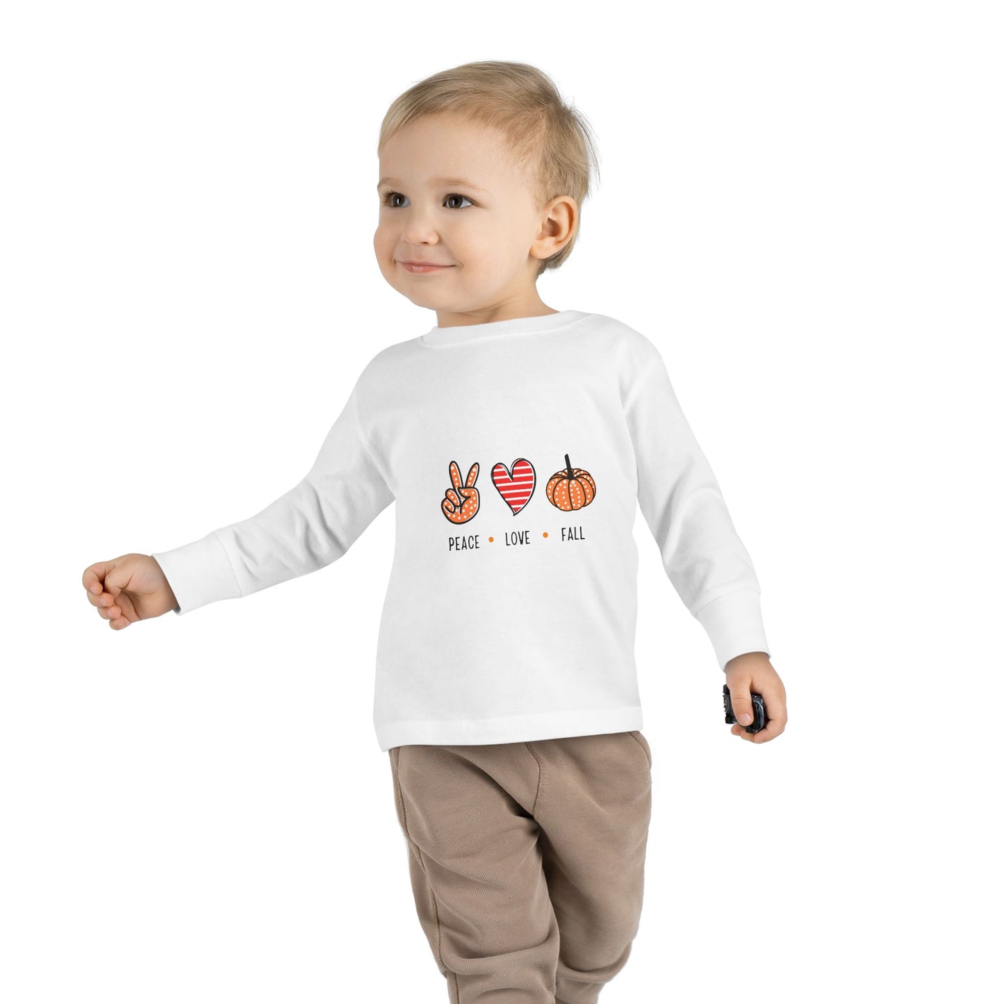 Peace, Love, Fall Toddler Long Sleeve Tee