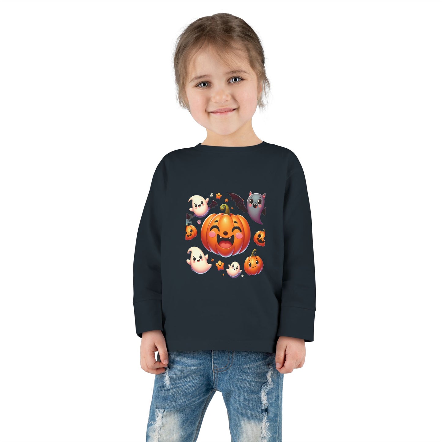 Pumpkins, Bats & Ghosts Toddler Long Sleeve Tee