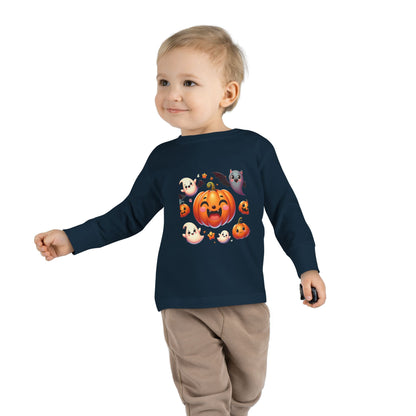 Pumpkins, Bats & Ghosts Toddler Long Sleeve Tee