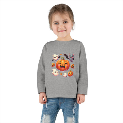 Pumpkins, Bats & Ghosts Toddler Long Sleeve Tee