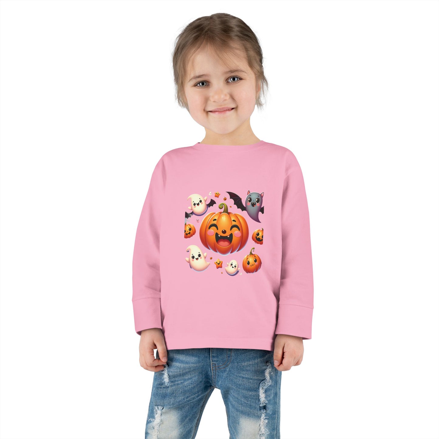 Pumpkins, Bats & Ghosts Toddler Long Sleeve Tee