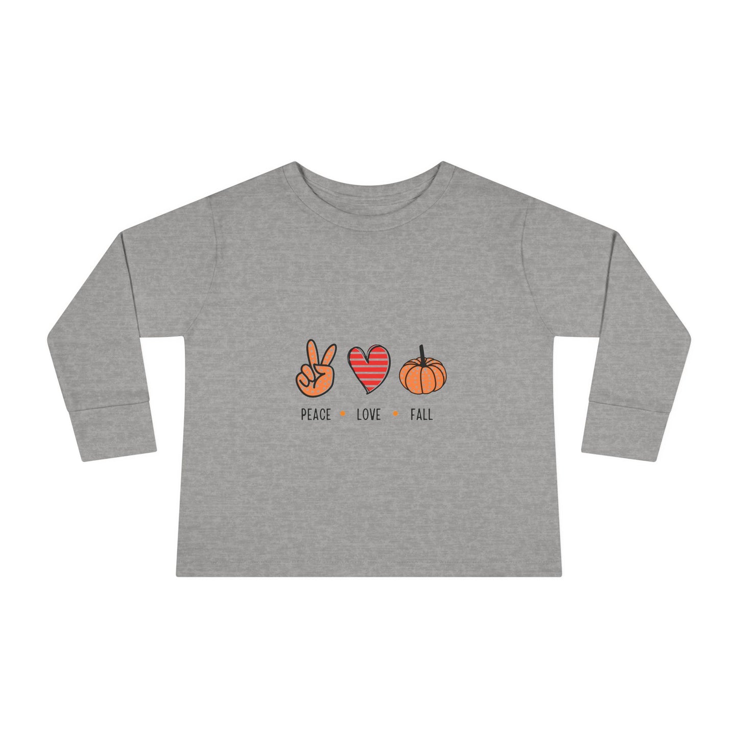 Peace, Love, Fall Toddler Long Sleeve Tee