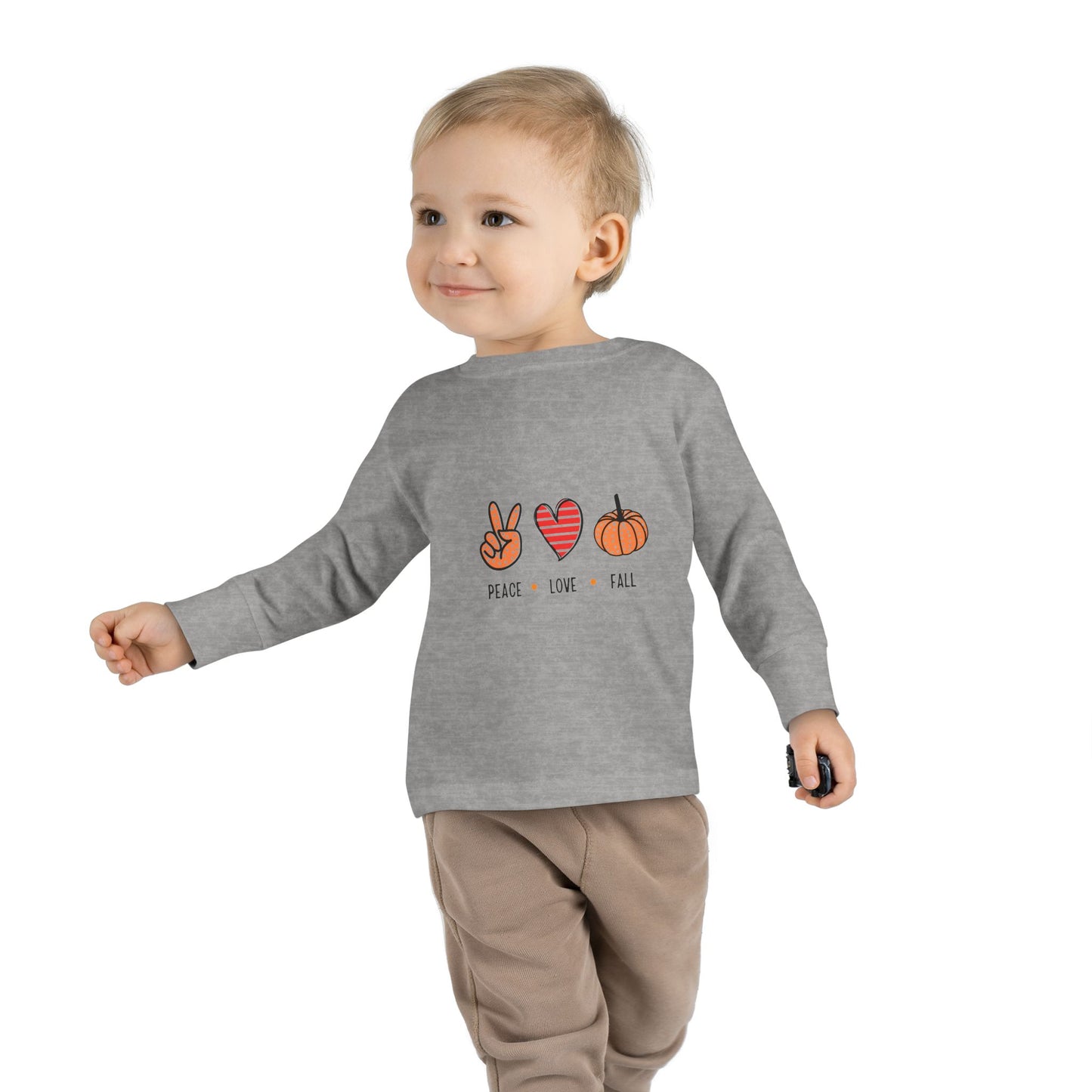 Peace, Love, Fall Toddler Long Sleeve Tee