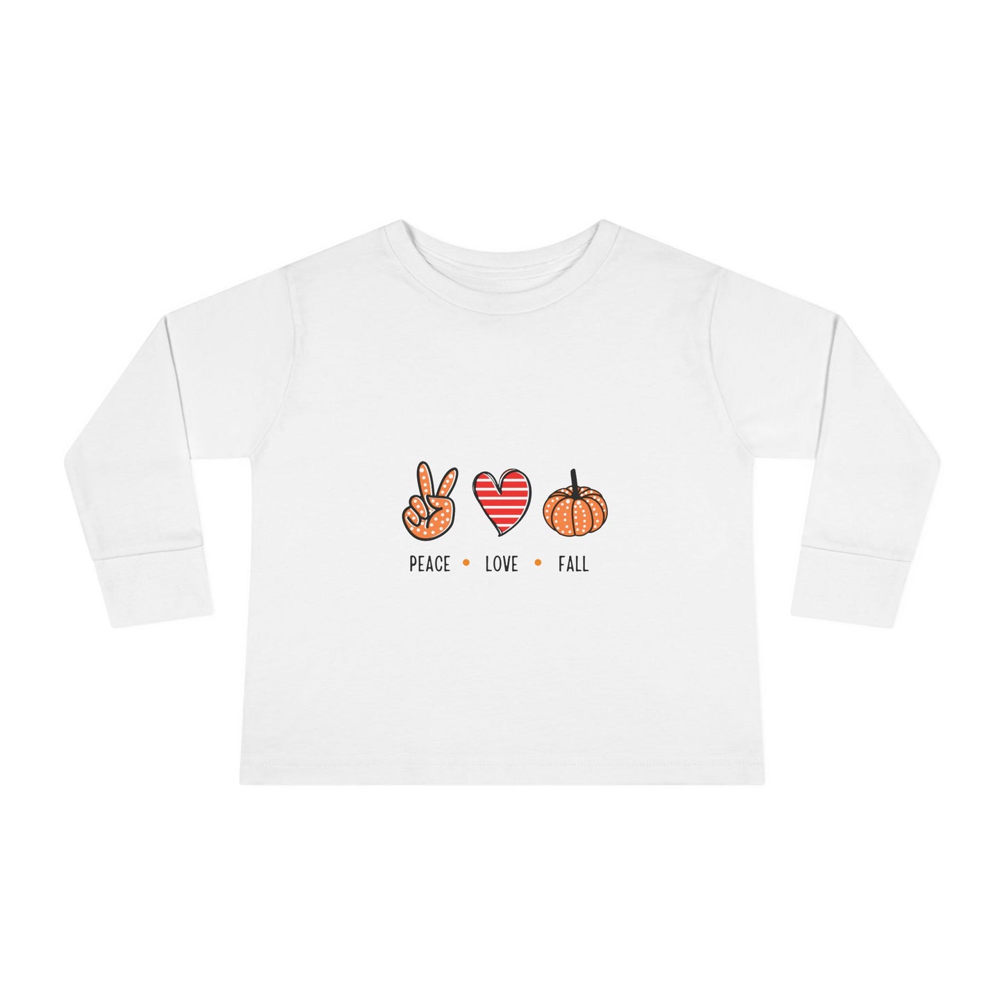 Peace, Love, Fall Toddler Long Sleeve Tee