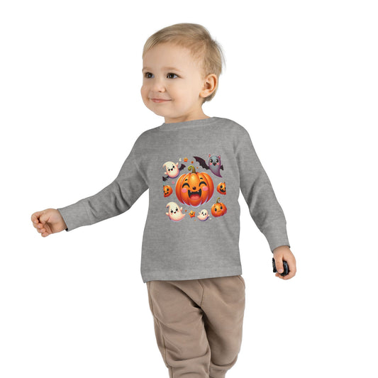 Pumpkins, Bats & Ghosts Toddler Long Sleeve Tee