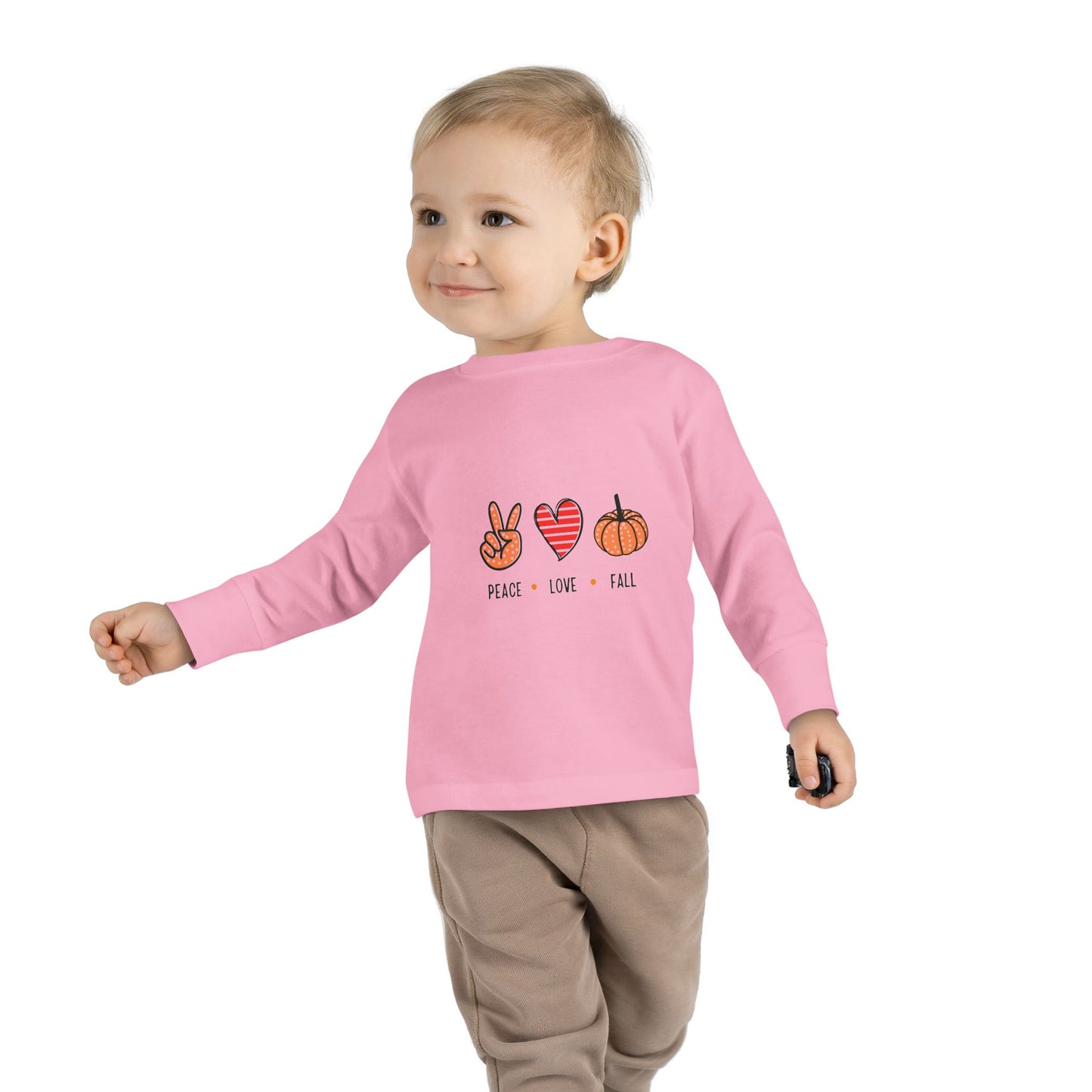 Peace, Love, Fall Toddler Long Sleeve Tee