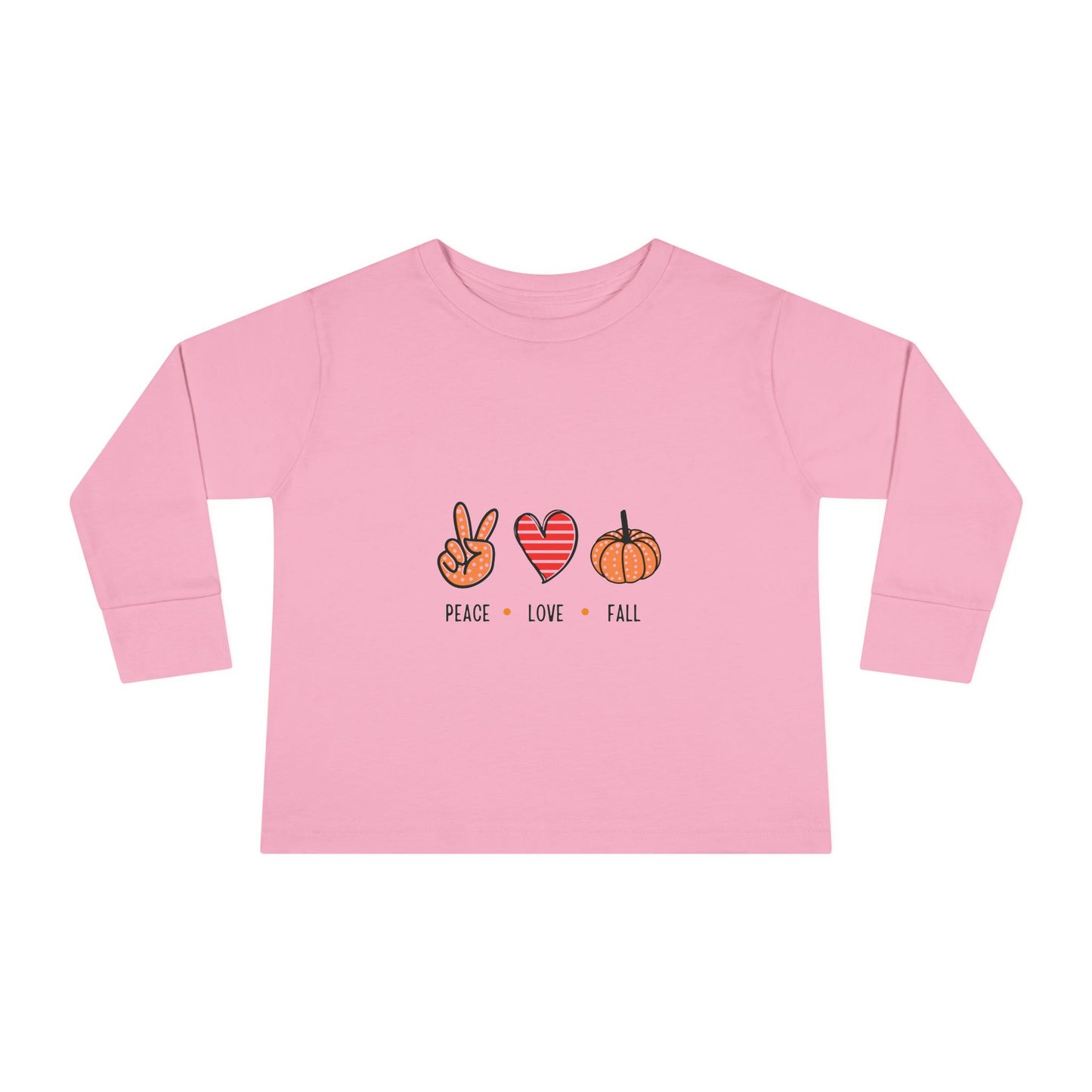 Peace, Love, Fall Toddler Long Sleeve Tee