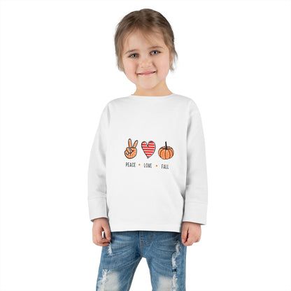 Peace, Love, Fall Toddler Long Sleeve Tee